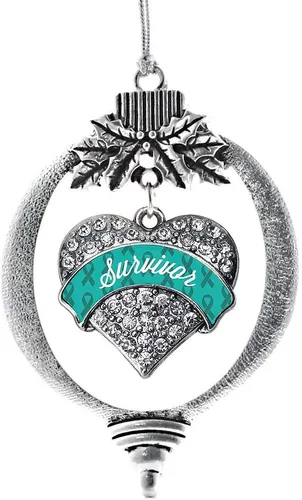 Vista 160 de Inspired Silver - Adorno con dije de hermana gemela - Adornos navideños de plata con circonitas cúbicas
