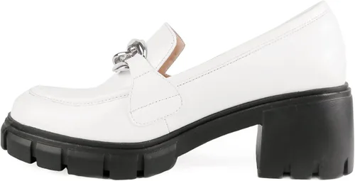 Vista 2 de HeneiKecci Chunky Loafer Women Lug Sole Penny Loafer for Women Platform Comfortable Shoes with Metal Chain Women Work Shoes
