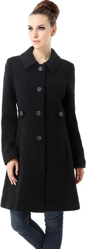 Vista 3 de BGSD Abrigo para caminar de mezcla de lana jaspeado para mujer (también disponible en tallas grandes y pequeñas)