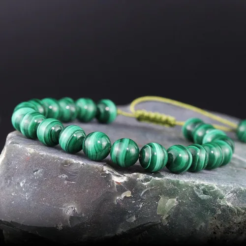 Vista 5 de DAZCOLO Pulsera de gemas hecha a mano con piedras preciosas de macramé ajustable de 0.315 in, cuentas redondas, cristales de cuarzo