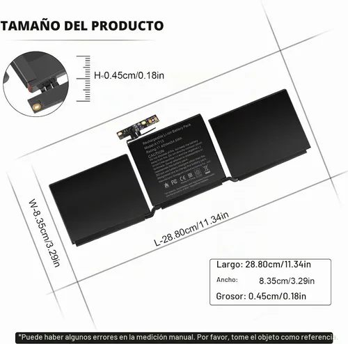 Vista 3 de Fancy Buying Batería de repuesto A1708 para MacBook Pro de 13 pulgadas A1708 (finales de 2016, mediados de 2017) A2159 (2019) A2289 (2020) A2338