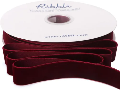 Vista 5 de Ribbli - Cinta de terciopelo negro de 1 pulgada, carrete continuo de 25 yardas, cinta de Navidad negra para envoltorios de regalos, manualidades