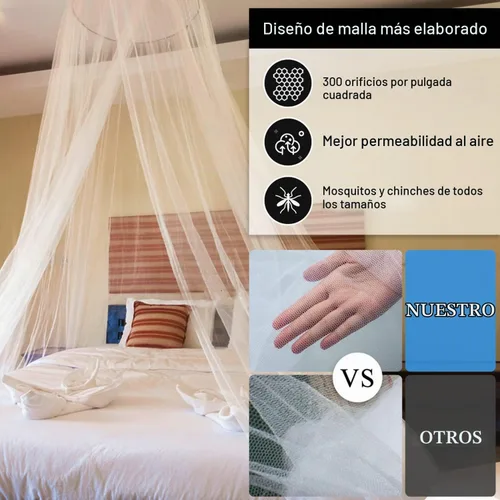 Vista 3 de Aoresac Toldo de cama para niñas, elegantes cortinas de cama con dosel de techo, toldo de princesa para cama de niñas, red de cama colgante