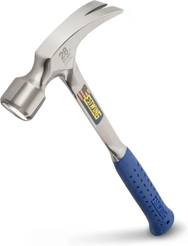 Vista 10 de ESTWING Martillo de Encofrado - 22 oz Mango Largo Garra Recta de Desgarre con Cara Lisa y Agarre de Reducción de Impactos - E3-22S Made in USA