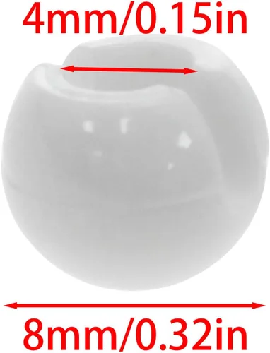 Vista 4 de 24 piezas de topes de cadena de cuentas para cadenas de cuentas, persianas de cadena, accesorios de cuentas, color blanco