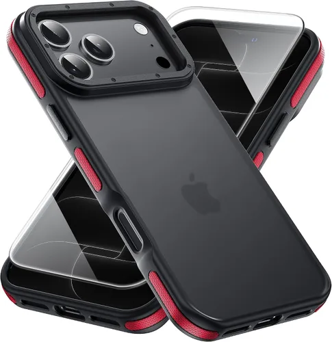 Vista 167 de Yriklso Funda 3 en 1 para iPhone Air, 1 protector de pantalla + 1 lente de cámara, a prueba de golpes para iPhone Air, protección contra caídas