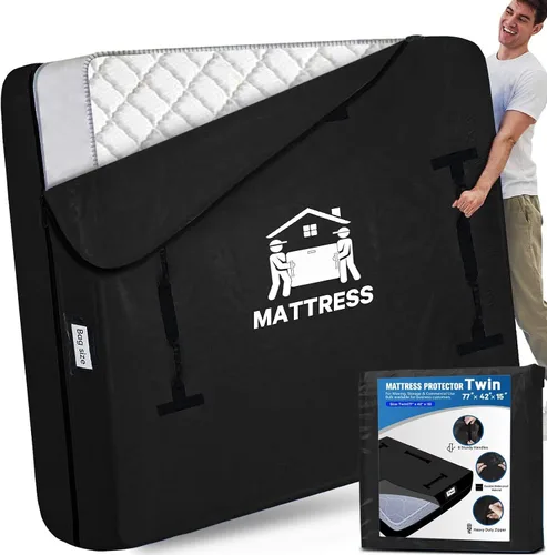 Vista 36 de Bolsas para Colchones para Mudanza, BETU Protector de Colchón Impermeable Funda de Colchón Tamaño Full Bolsas de Almacenamiento con 8 Asas Azul