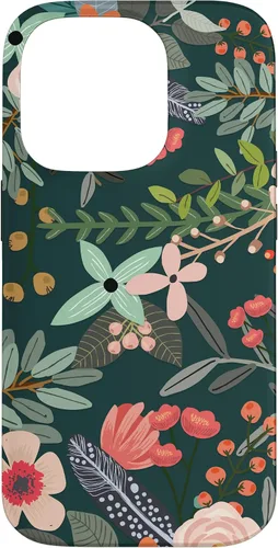 Vista 17 de Cute Colorful Garden Botanical Floral Pattern Case for iPhone 17