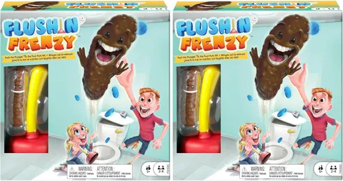 Vista 7 de Mattel Games Flushin’ Frenzy Overflow - Juego de mesa para niños con inodoro de juguete, 3 lanzadores, 1 dado e instrucciones, regalo para niños a