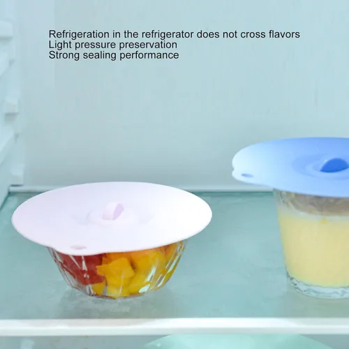 Vista 5 de Reusable Silicone Lids Heat Microwave Safe Silicone Covers for Bowls Plates Dishes 23cm 4Pcs Kitchen Essentials