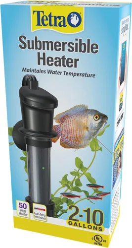 Vista 6 de Calentador para acuario sumergible Tetra HT con termostato electrónico, 50 vatios, 2-10 galones Automatic Thermostat Keeps Water At 78 Degrees
