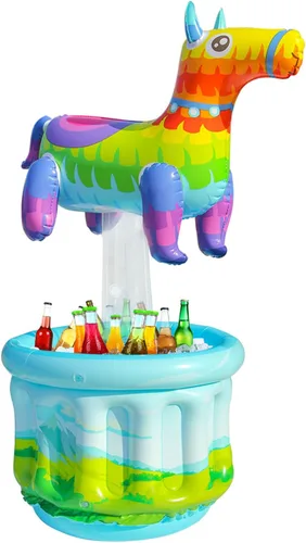 Vista 7 de PARENTSWELL Enfriador inflable de cactus de 47.5 pulgadas, enfriador de bebidas inflable para fiestas de verano, cubo de hielo inflable, suministros