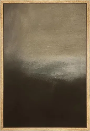 Vista 42 de SIGNLEADER Lienzo enmarcado para pared, pinos resistentes en acantilado, árbol de montaña en tono sepia, ilustración de paisaje, arte moderno