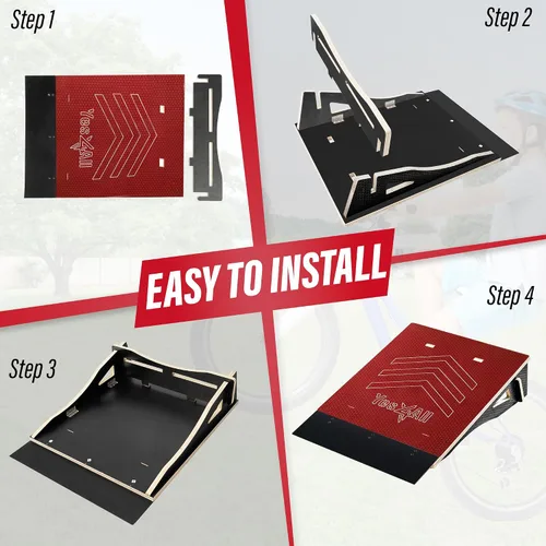 Vista 10 de Yes4All Skateboard Ramp, Bike Ramp for Beginners, 220 lb Capacity