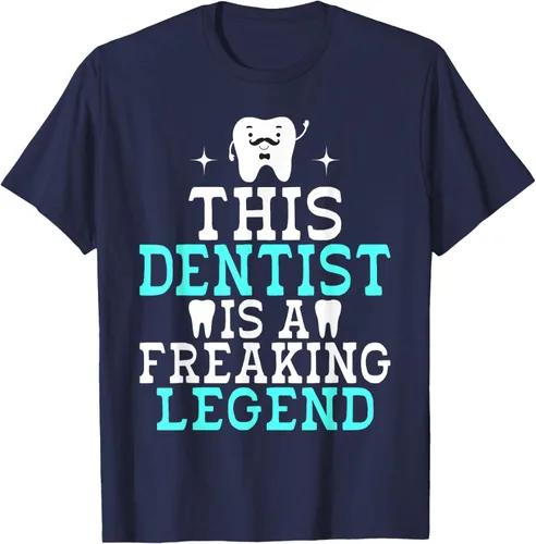 Vista 11 de Camiseta con texto en inglés «This Dentist is a freaking Legend Dentist», Negro