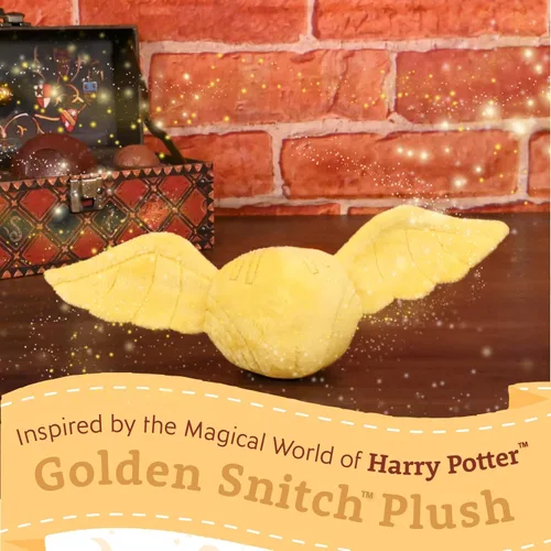 Vista 2 de Kids Preferred Harry Potter Golden Snitch - Animal de peluche con una suave bola dorada con alas bordadas detalladas para bebés, niños pequeños