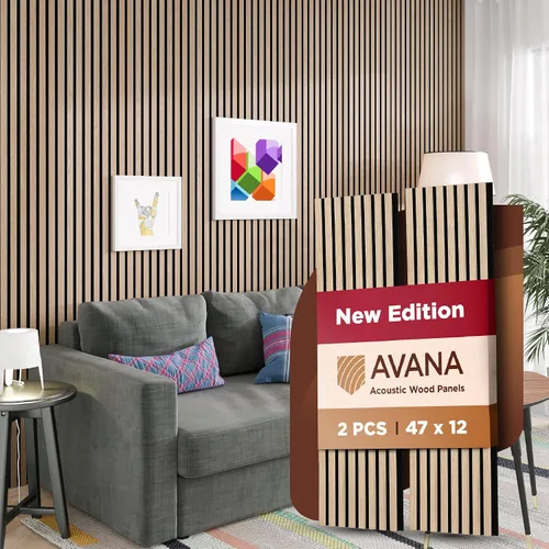 Vista 58 de Paquete de Muestras de Color de Paneles de Pared Acústicos Avana - Paneles de Madera Premium para Decoración de Paredes - Insonorización