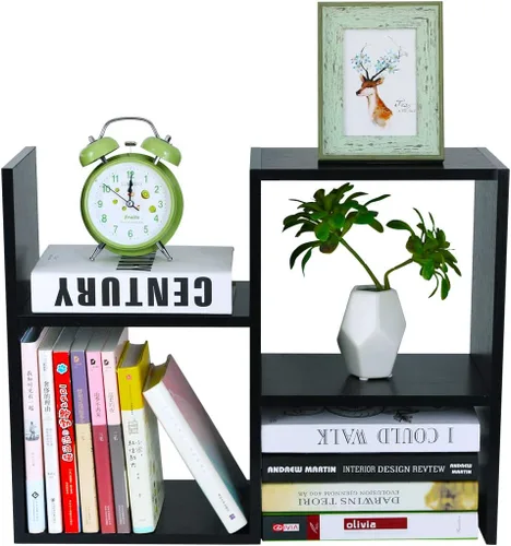 Vista 14 de PAG Organizador de Escritorio Estante de Escritorio Estantería Ajustable de Encimera Estantes de Mesa Pequeños Organizador de Libros Organización