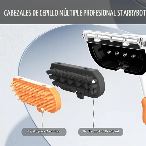 Vista 3 de Starrybot Máquina limpiadora de tapicería, extractor de manchas de mascotas Blanco