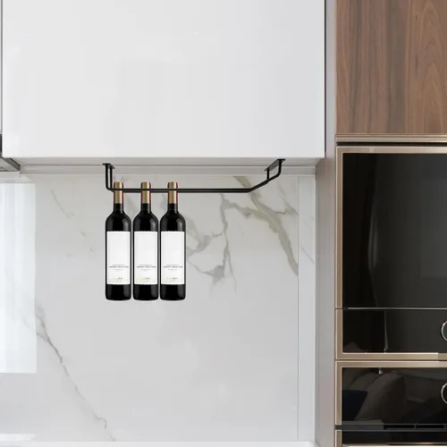Vista 6 de OSALADI Metal Single Bottle Wine Rack 33.8cm Small Iron Wire Wine Holder for Home and Restaurant