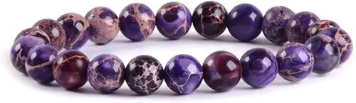 Vista 66 de Amandastone Pulsera elástica de cuentas redondas de 0.315 in con piedras preciosas naturales de 7 pulgadas