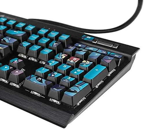 Vista 3 de Skinit Calcomanía de otra piel compatible con el teclado mecánico para juegos K95 RGB Platinum – Diseño de patrón de expresión facial con licencia