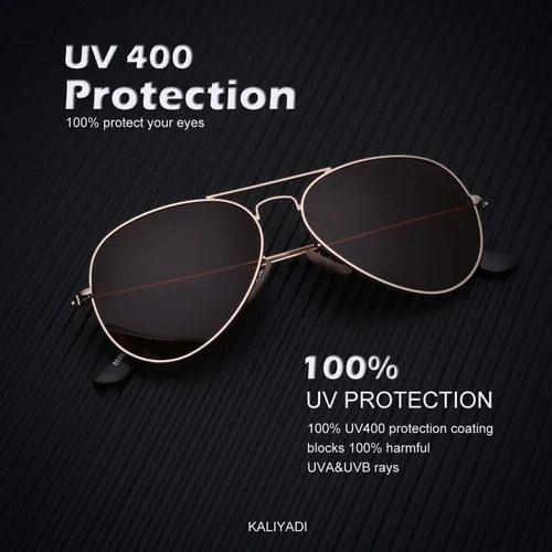 Vista 2 de KALIYADI - Clásicos lentes de sol estilo aviador para hombres y mujeres lentes de sol para conducir lentes polarizadas 100 de bloqueo ultravioleta