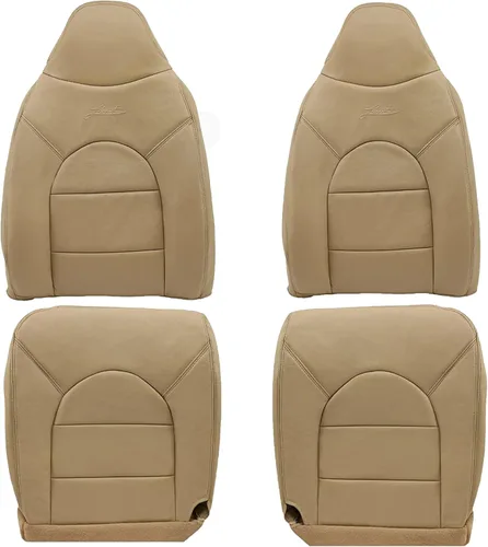 Vista 6 de 2000 Ford F250 F350 F450 Lariat Super Duty - Funda de asiento de piel sintética (vinilo) de repuesto en color marrón pergamino medio