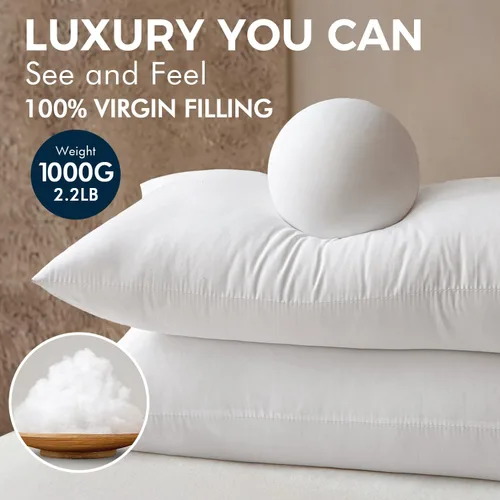 Vista 2 de MIULEE - Rellenos de almohadas decorativas, 14x36 pulgadas con relleno de fibra virgen 100% para cama y sofá