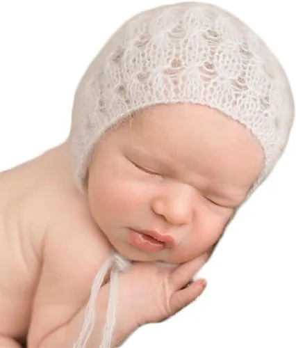 Vista 5 de Zeroest Accesorios de fotografía para bebé, traje de sesión de fotos para niño y niña, disfraz de ganchillo recién nacido, ropa de punto para bebés