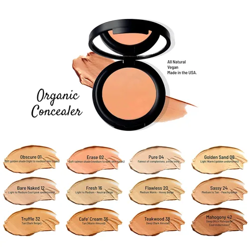 Vista 4 de Mom's Secret Corrector 100% natural, orgánico, vegano, sin gluten, libre de crueldad, fabricado en los Estados Unidos, 0.11 onzas (Bare Naked 12)
