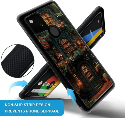Vista 37 de Compatible con Google Pixel 4A 5G Mobile Case Creative Acrylic Panel trasero Silicona Protección Grip especialmente diseñado para Google Pixel 4A 5G