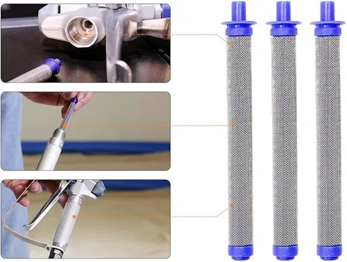 Vista 8 de Juego de filtros de repuesto para filtros rociadores de pintura Graco - (2+10 unidades) 288716 rosca de filtro de entrada de 3/4 pulgadas y 288749