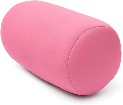 Vista 8 de ECYC Mini rollo almohada conveniente viaje azul almohadas micro talón cojín trasero, 11.8x6.3 in