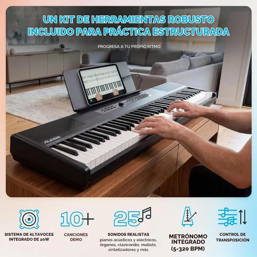Vista 4 de Alesis Recital Pro - Piano digital de 88 teclas con peso y acción