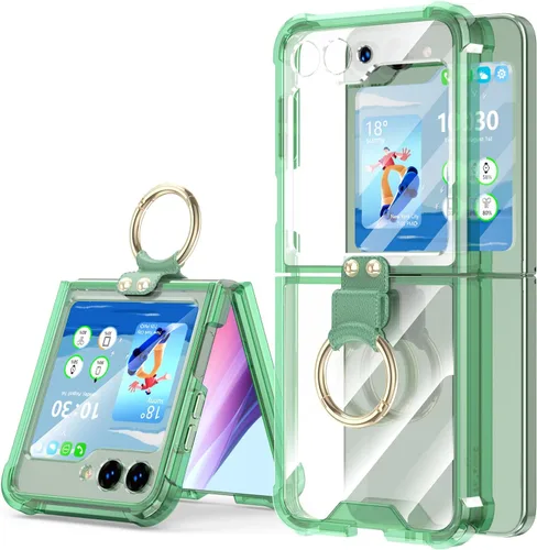 Vista 10 de Funda magnética diseñada para Galaxy Z Flip 5 con protección de bisagra y soporte [compatible con MagSafe] para Samsung Flip 5 Slim Funda protectora