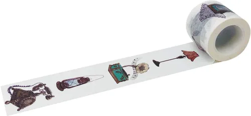 Vista 12 de Wrapables Diseños Decorativos Washi Cinta de Enmascarar, 0.787 in x 16.4 ft, Trenes de Navidad