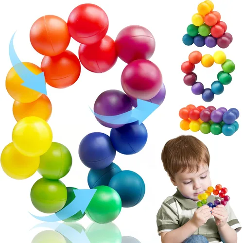 Vista 7 de Pelotas sensoriales para autismo de juguete para niños pequeños, juguetes de viaje en avión para edades de 3-5 5 a 7 3 a 4 4 a 8 años