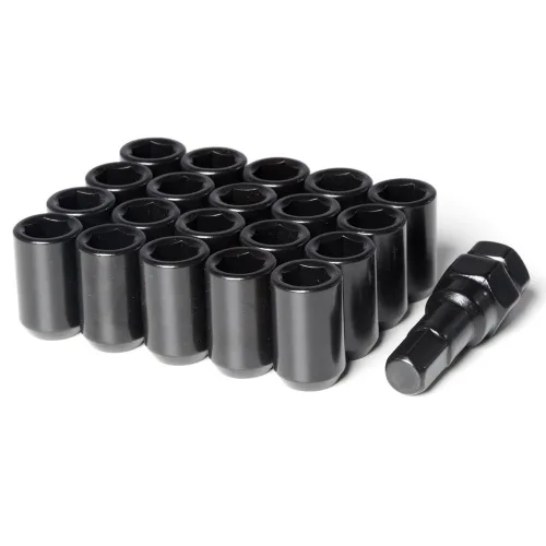 Vista 6 de Circuit Performance Tuercas de llanta de bellota para llave de afinador, acero forjado negro de 12 x 1.5 (20 piezas + herramienta)