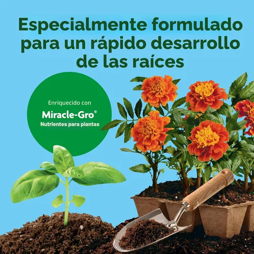 Vista 2 de Miracle-Gro Mezcla para semillas para plantas en maceta, 8 cuartos de galón.