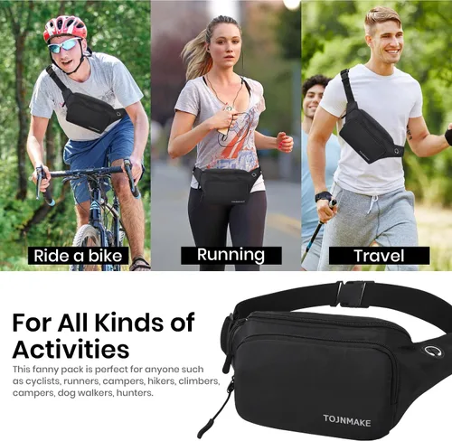 Vista 6 de Riñonera para mujeres y hombres con cinturón para correr, XX-Negro, Deporte, a la moda