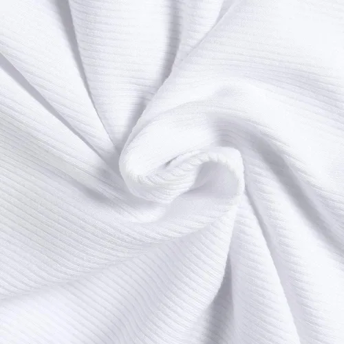 Vista 7 de Roselux Camiseta de manga larga elástica con cuello redondo acanalado para mujer, ajustada, casual, básica