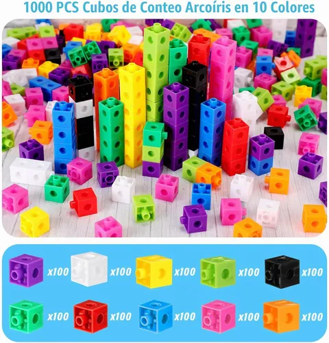 Vista 3 de Jenaai 1000 unidades de bloques de matemáticas para niños, estilo clásico