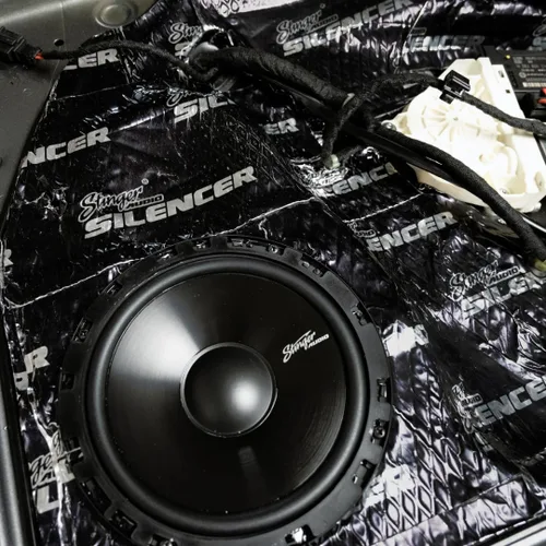 Vista 3 de Stinger Material Silenciador de Audio para Automóvil Insonorizante, Amortiguador de Ruido Automotriz, Alfombrilla de Butilo de Aluminio, 80 mil 18
