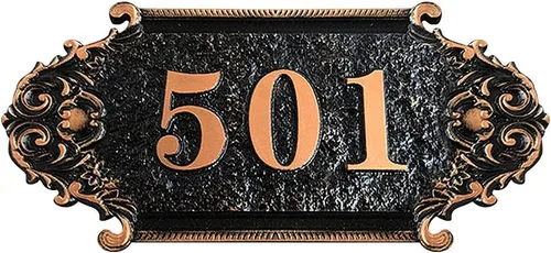 Vista 13 de Letrero personalizado con número de casa en 3D, placa de letrero personalizable con logotipo personalizado, placa de texto, pizarra, para interiores