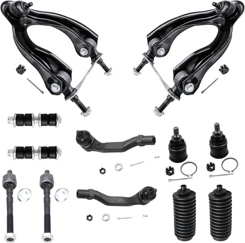 Vista 17 de Detroit Axle - Kit de extremo de 12 piezas para Ford Explorer Mercury Mountaineer 1998-2001 1999 2000, 2 brazos de control delanteros superiores