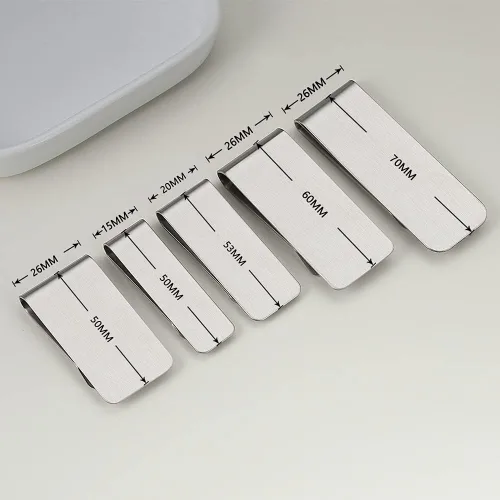 Vista 7 de Clip de dinero personalizado para hombre, con texto grabado personalizado, logotipo, nombre, fecha, huellas dactilares, dinero en efectivo, crédito