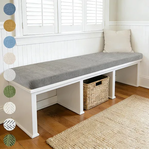 Vista 13 de Cojín personalizado para ventana de bahía, cojín de asiento de ventana, cojín de asiento personalizado para alféizar de ventana, cojines de espuma