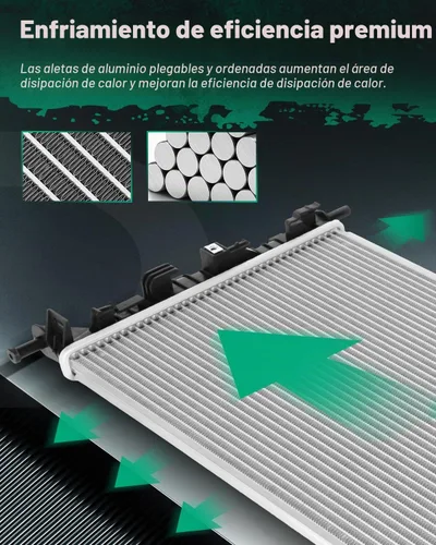 Vista 4 de SCITOO 19 - Radiador apto para Honda 1990-1993 para Accord 2.2L 1992-1996 for Honda for Prelude 2.2L Aluminum Radiator 19010PT1908; HO3010156