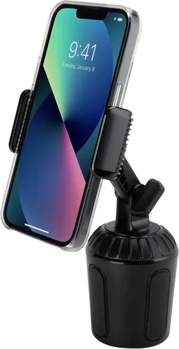 Vista 2 de Scosche UHCUP2M-SP1 - Soporte universal para teléfono con brazos ajustables y base ajustable, se expande para adaptarse al portavasos, rotación